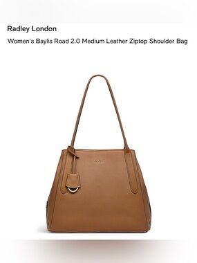 RADLEY LONDON Medium Zip-Top Shoulder Bag w/ Tag, and Duster Bag